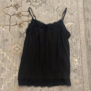 Small black tank with lace
